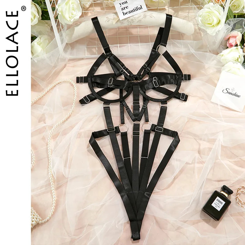 Sexy Bodysuit Hollow Out Bandage Erotic Body Sissy Sex Hot Woman Thong One Piece Lingerie Open Crotch And Breasts - Sellinashop