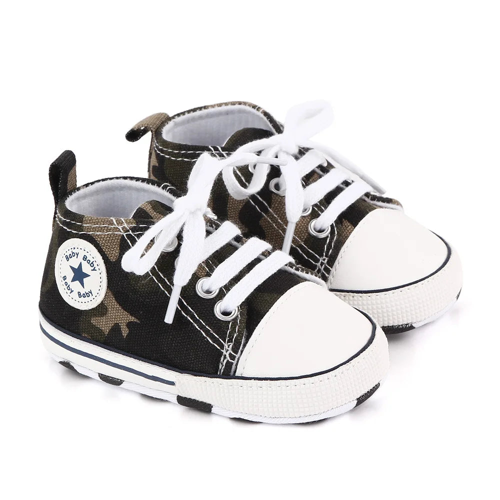 Canvas Sneakers Baby Boys Girls Shoes First Walkers Infant Toddler Anti-Slip Soft Sole Classical New born Baby Shoes 0-18 Month - Sellinashop