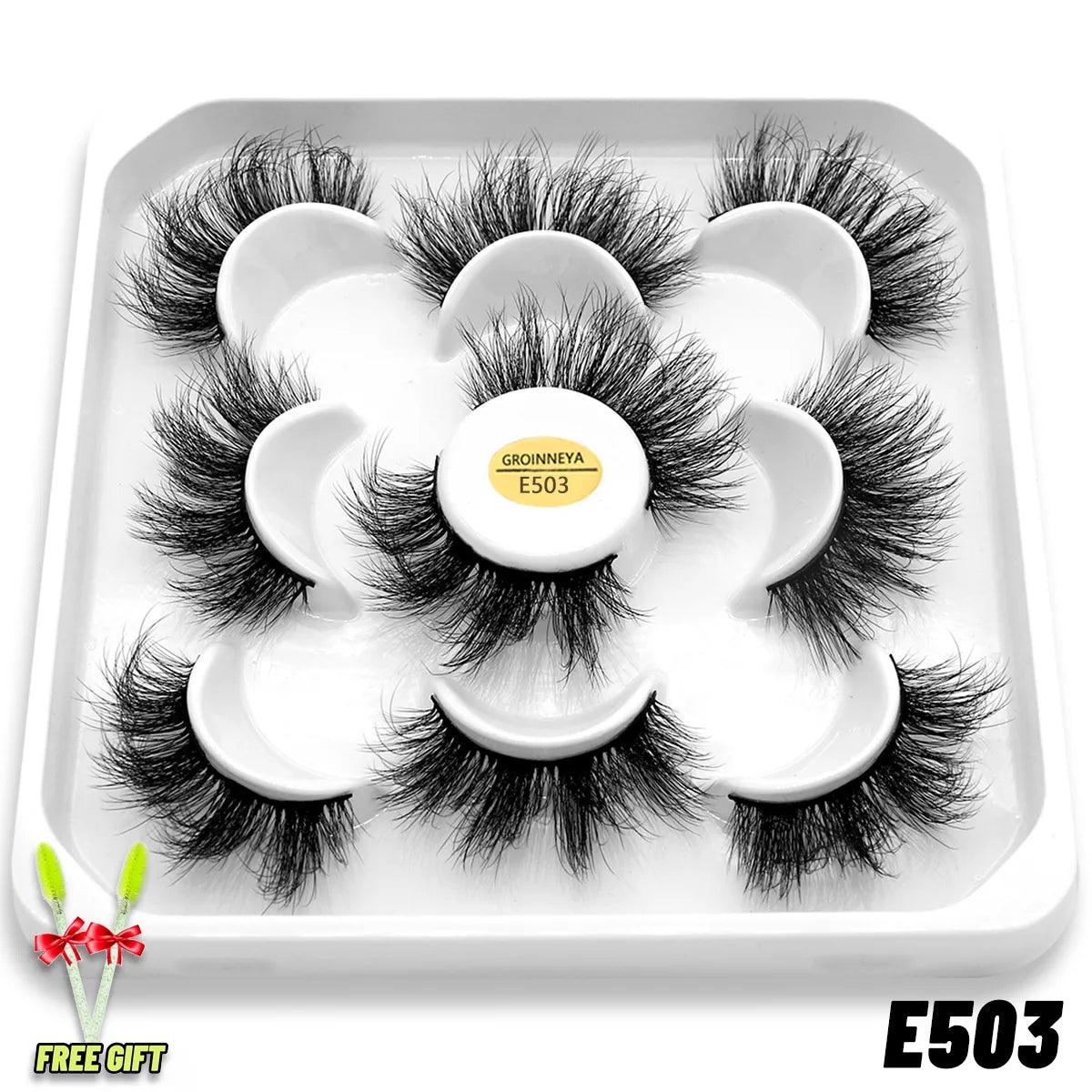 Eyelashes 3D Mink Lashes Fluffy Soft Wispy Natural Cross Eyelash Extension Reusable Lashes Mink False Eyelashes Makeup - Sellinashop