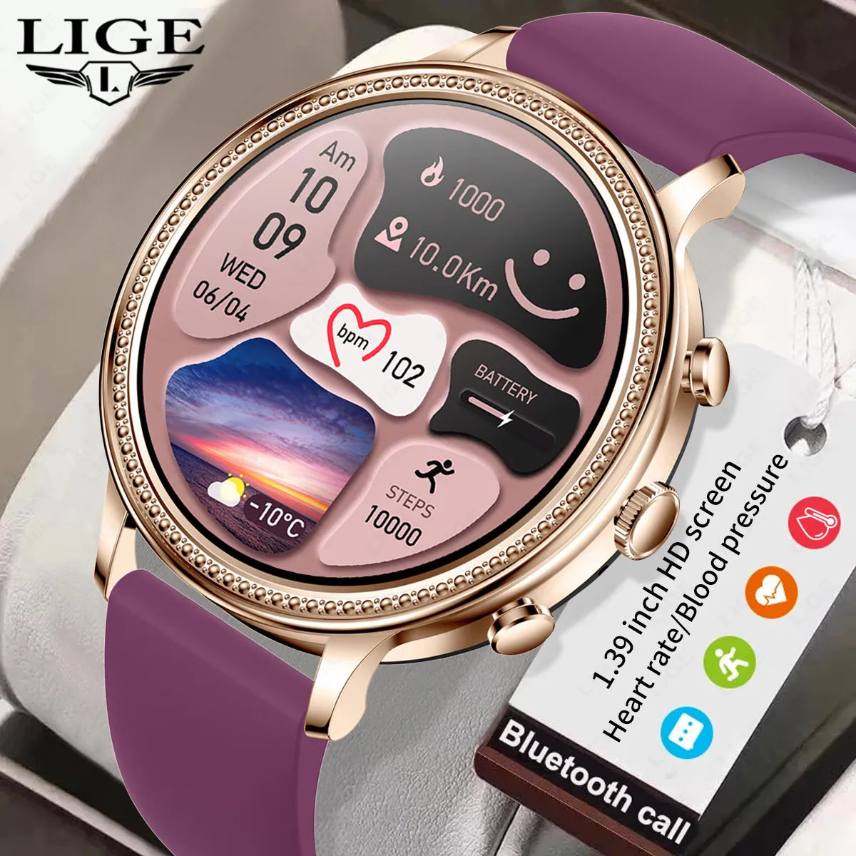 Luxury Smart Watches For Women Bluetooth Call Connected Phone Women Watch Health Monitor Sports Smartwatch 2023 Women Gift - Sellinashop