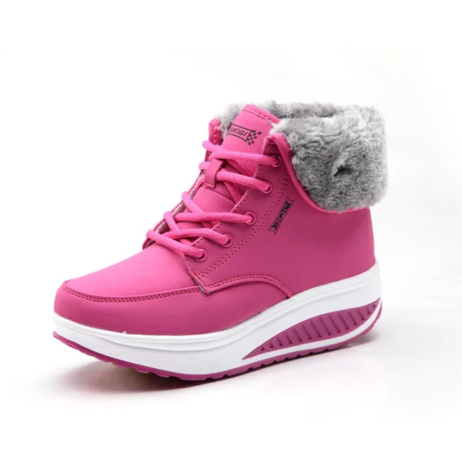 High Quality Waterproof Winter Women Boots Warm Plush Women's Snow Boots Outdoor Non-slip Sneakers Fur Platform Ankle Boots - Sellinashop