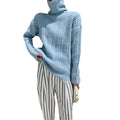 Autumn, Winter turtleneck cashmere sweater women's solid color wool base shirt - Sellinashop