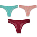 3PCS/Set Sexy Mesh G-String Hollow Panties Women Underwear Female Transparent Solid Low Waist Thongs Girls Breathable Lingeries - Sellinashop