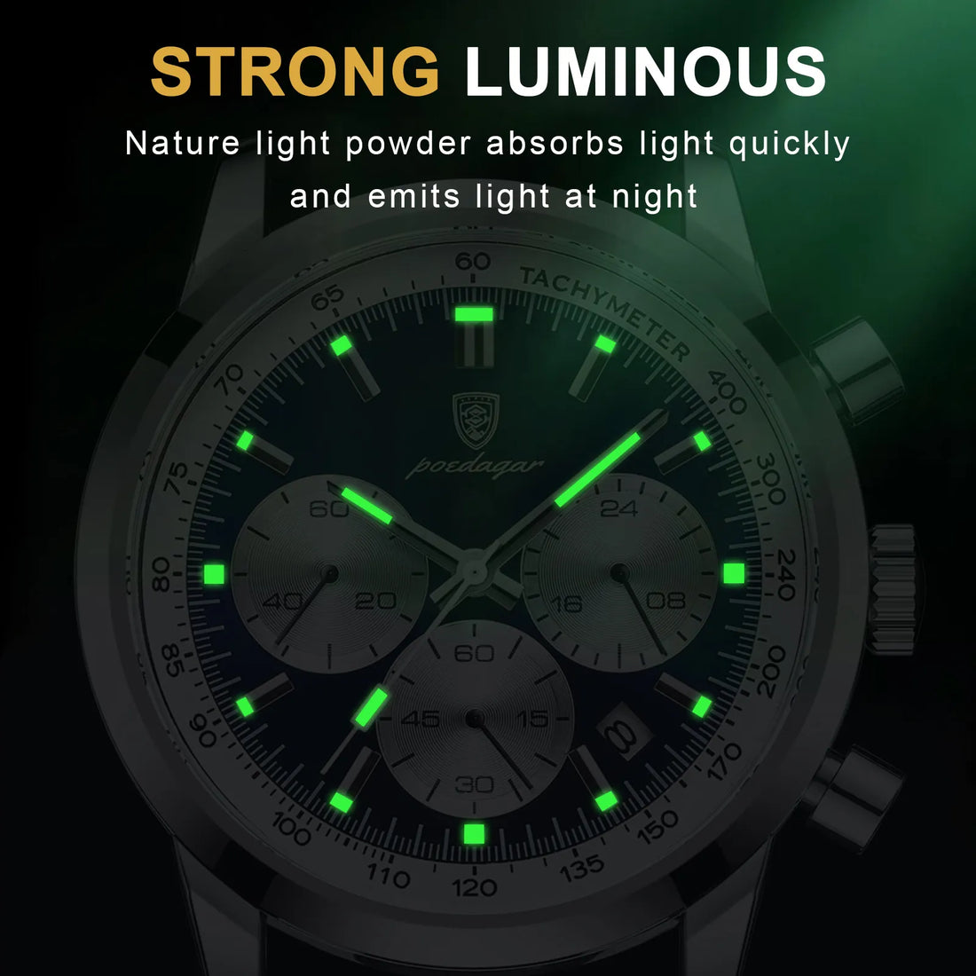 Luxury Man Watch High Quality Waterproof Chronograph Luminous Men's Wristwatch Leather Men Quartz Watches Casual Clock - Sellinashop