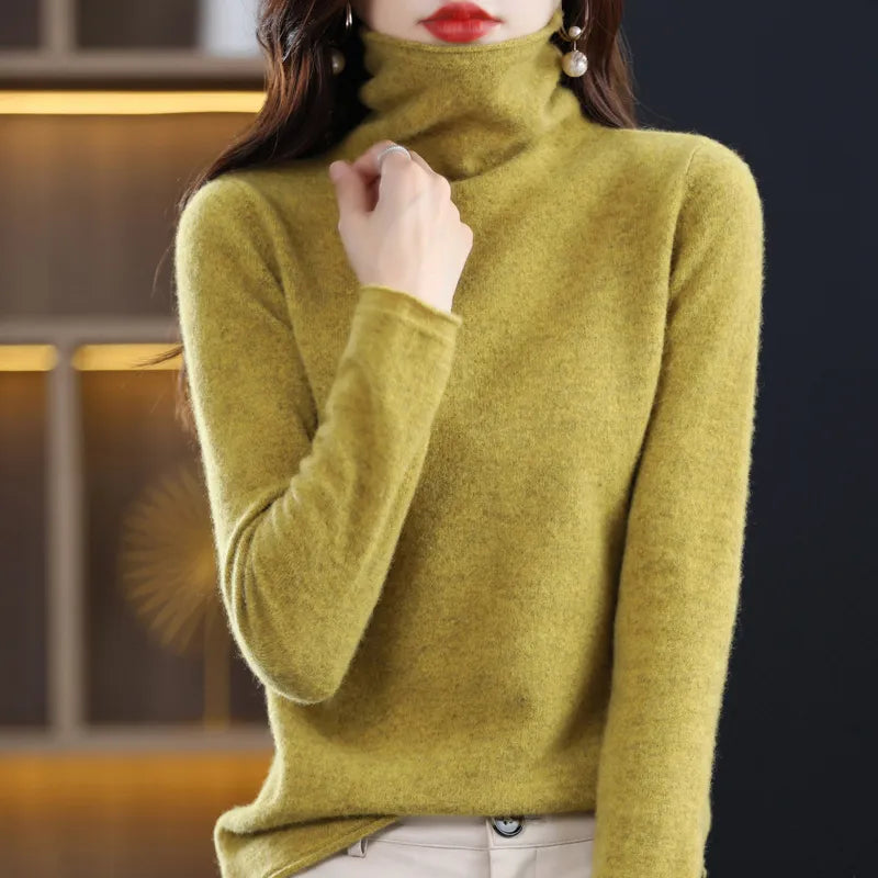 Wool Cashmere Sweater Women's with Long Sleeve