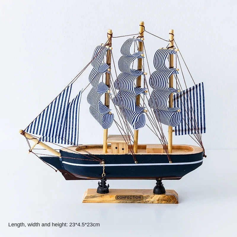 New Wooden Sailboat Model Office Living Room Decoration Crafts Nautical Decoration Creative Model Home Decoration Birthday Gift - Sellinashop