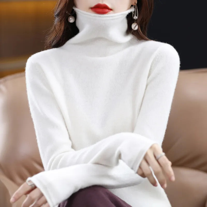 Wool Cashmere Sweater Women's with Long Sleeve