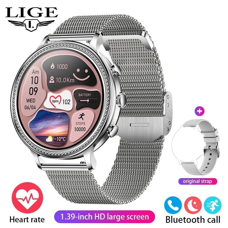 Luxury Smart Watches For Women Bluetooth Call Connected Phone Women Watch Health Monitor Sports Smartwatch 2023 Women Gift - Sellinashop