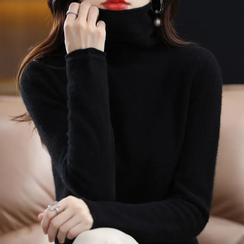 Wool Cashmere Sweater Women's with Long Sleeve