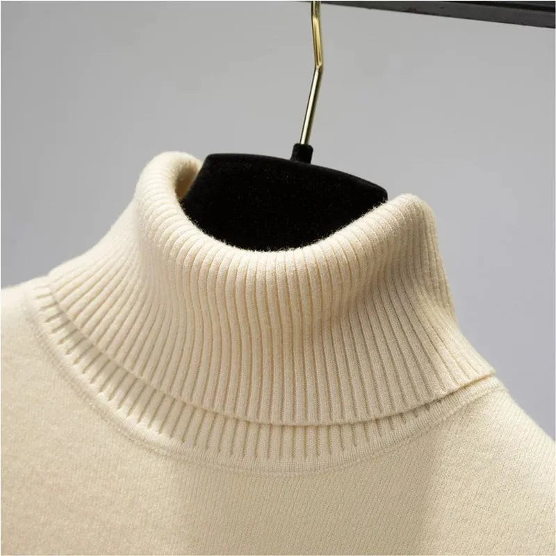 Winter Sweater Women Elegant Thicken Velvet Lined Warm Sweater Knitted Pullover Slim - Sellinashop