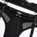 Black Bra Set Women Patchwork See Through Mesh Lingerie Set Ladies Sexy Panty Underwear Set - Sellinashop
