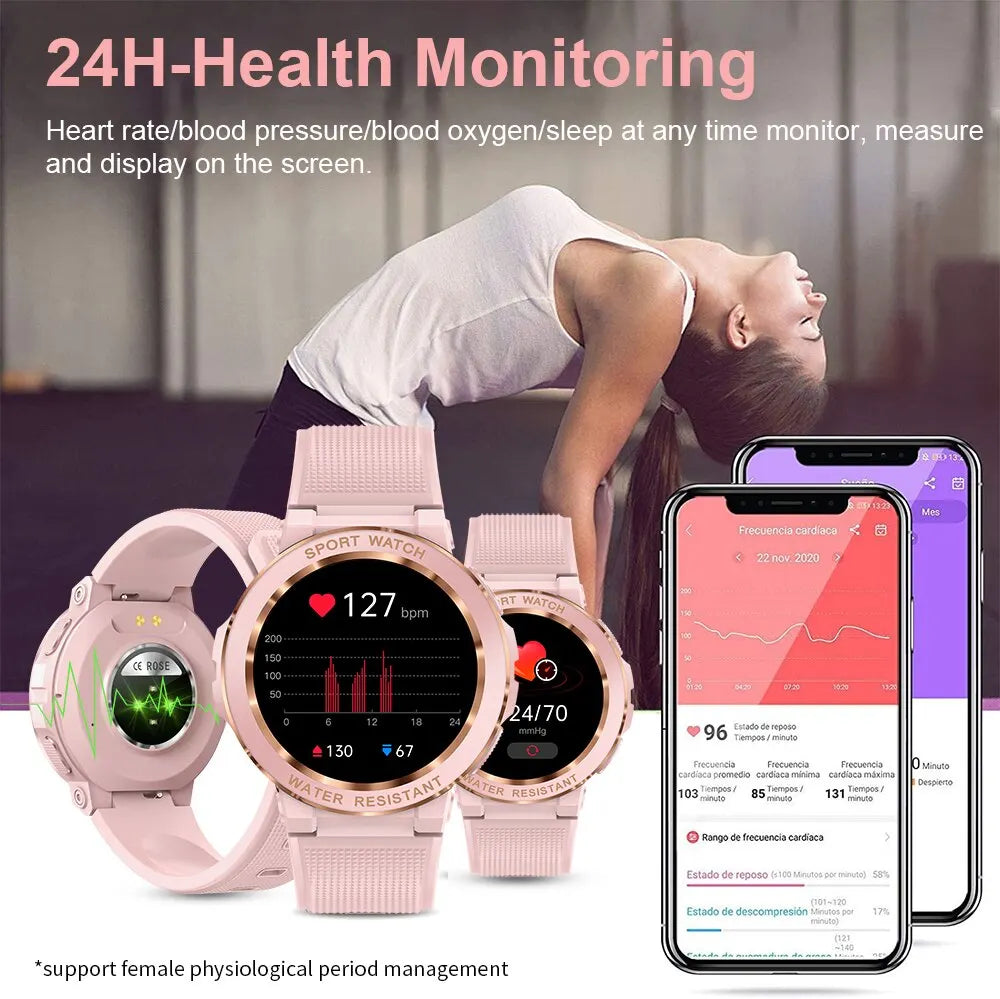 Sport Smart Watch Women Bluetooth Call Smartwatch IP68 Waterproof Fitness Tracker Heart Rate for Xiaomi IOS Android - Sellinashop