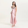 Women's Nightdress Lace Satin Nightgowns Sexy Lingerie Long Chemise Sleepwear - Sellinashop