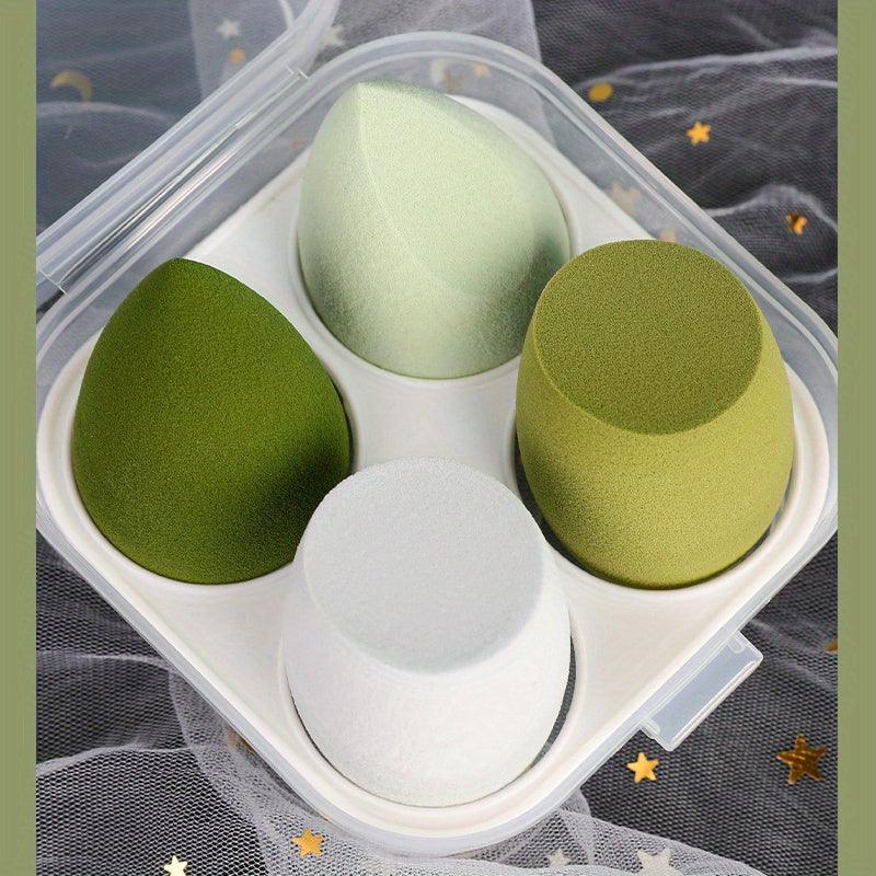 4 Pcs Professional Makeup Sponges Set - Blender For Foundation, Touch Ups, And Makeup - Latex-Free - Dry And Wet Use - Gift Box Included - Perfect Cosmetic Accessory - Sellinashop
