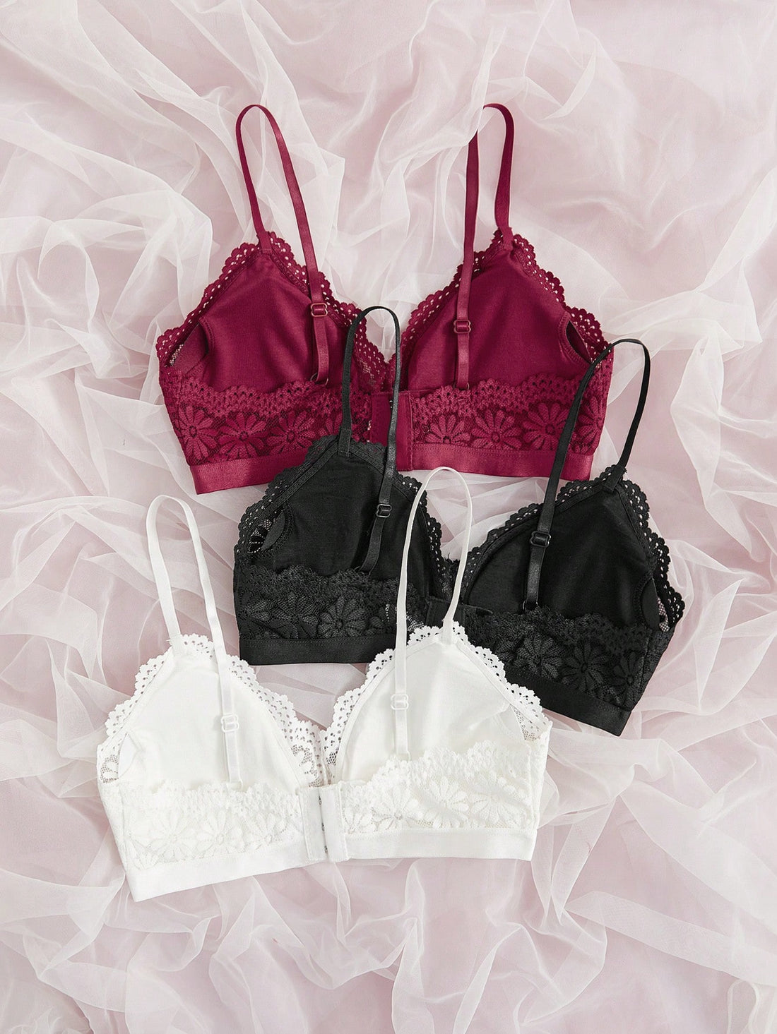 3pack Floral Lace Bralet - Sellinashop