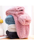 1pc Pink Solid Color Raised Pattern Comfortable Fuzzy Home Suit - Sellinashop