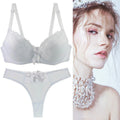 Sexy Push Up Bra Sets Padded Intimates Lace Thongs Underwear For Women BCDE Cup Plus Size Lingerie Female - Sellinashop