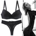 Sexy Push Up Bra Sets Padded Intimates Lace Thongs Underwear For Women BCDE Cup Plus Size Lingerie Female - Sellinashop