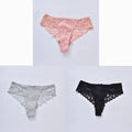 3/5Pcs Women Panties Plus Size Sexy Cotton Thong G-string Underwear Low-rise Female Briefs Ladies Underpants Solid Color Panties - Sellinashop