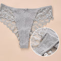 3/5Pcs Women Panties Plus Size Sexy Cotton Thong G-string Underwear Low-rise Female Briefs Ladies Underpants Solid Color Panties - Sellinashop