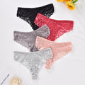 3/5Pcs Women Panties Plus Size Sexy Cotton Thong G-string Underwear Low-rise Female Briefs Ladies Underpants Solid Color Panties - Sellinashop