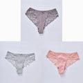 3/5Pcs Women Panties Plus Size Sexy Cotton Thong G-string Underwear Low-rise Female Briefs Ladies Underpants Solid Color Panties - Sellinashop