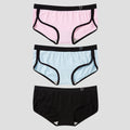 3Pcs Women's Briefs Cotton Sports Fitness Low-Rise Solid Soft Breathable Panties Lingerie Underwear For Woman Intimates - Sellinashop