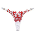 Cute Butterfly Embroidery Thongs Strings Underwear Women Sexy Transparent Mesh Panties Adjustable Low Waist Briefs Lingerie - Sellinashop