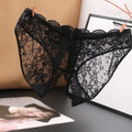 Erotic Sexy Open Lace Panties Transparent Bow Low Waist Underpants Female Breathable Hollow Mesh Briefs Women Sexy Lingerie - Sellinashop