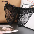 Erotic Sexy Open Lace Panties Transparent Bow Low Waist Underpants Female Breathable Hollow Mesh Briefs Women Sexy Lingerie - Sellinashop