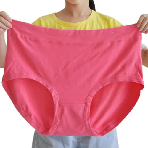 Plus Size Women Panties Fattening Extra Large Milk Silk Triangle Underpants Head Female Mother Middle Aged Underwear 150kg - Sellinashop