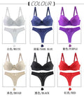 Sexy Push Up Bra Sets Padded Intimates Lace Thongs Underwear For Women BCDE Cup Plus Size Lingerie Female - Sellinashop