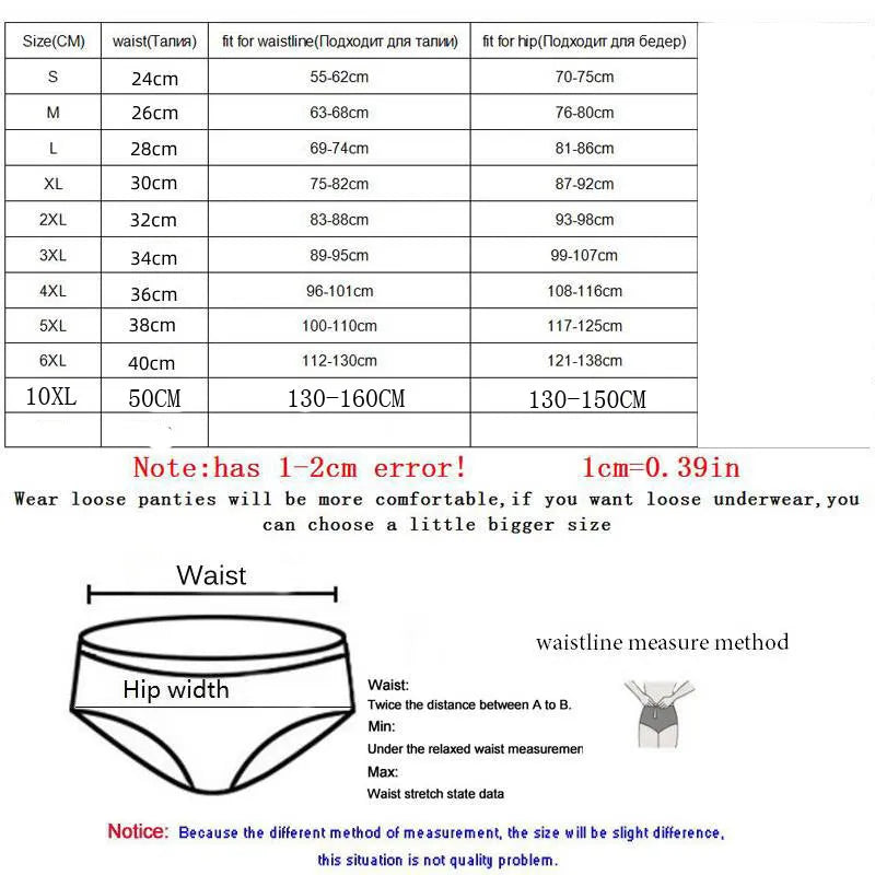 10XL 150kg 160kg 180kg Women Extra Large Super Plus Size Underwear Pants High Waist Cotton Breathable Triangle Shorts Lingerie - Sellinashop