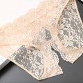 Erotic Sexy Open Lace Panties Transparent Bow Low Waist Underpants Female Breathable Hollow Mesh Briefs Women Sexy Lingerie - Sellinashop